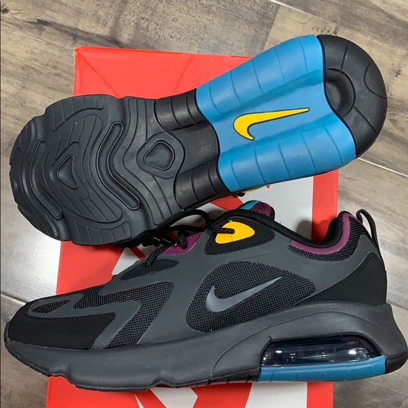 NIKE AIR MAX 200 Bl/Anthracite-Bordeaux - Picture 8 of 16